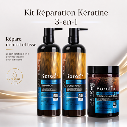 Kit Réparation Kératine 3-en-1